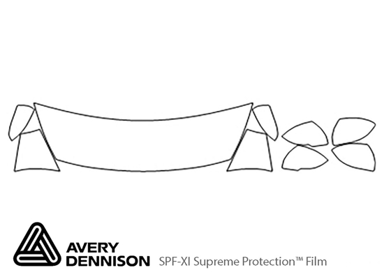 Kia Rio 2016-2017 Avery Dennison Clear Bra Hood Paint Protection Kit Diagram