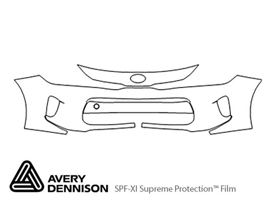 Kia Rio 2018-2020 Avery Dennison Clear Bra Bumper Paint Protection Kit Diagram