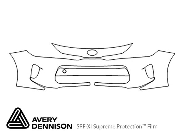 ##LONGDESCRIPTIONNAME2## Avery Dennison Clear Bra Bumper Paint Protection Kit Diagram