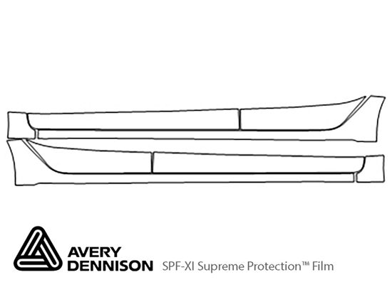 Kia Rio 2018-2020 Avery Dennison Clear Bra Door Cup Paint Protection Kit Diagram