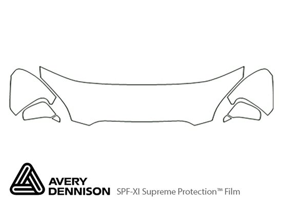 Kia Rondo 2007-2010 Avery Dennison Clear Bra Hood Paint Protection Kit Diagram