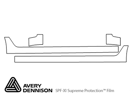 Kia Rondo 2007-2010 Avery Dennison Clear Bra Door Cup Paint Protection Kit Diagram