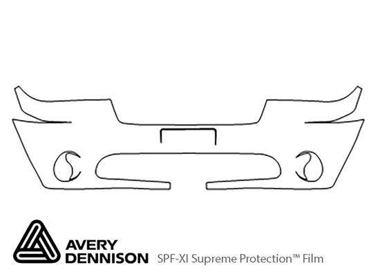 Kia Sedona 2002-2005 Avery Dennison Clear Bra Bumper Paint Protection Kit Diagram