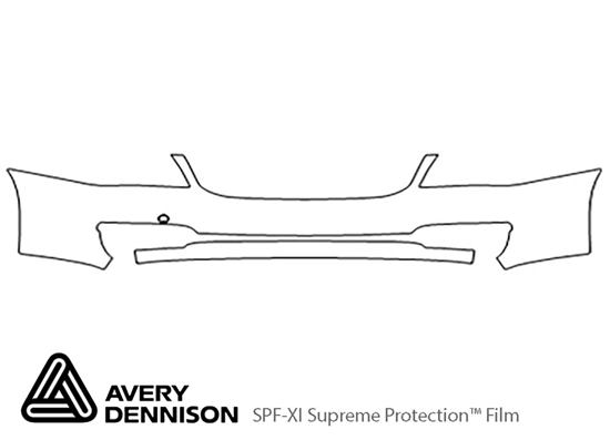 Kia Sedona 2013-2014 Avery Dennison Clear Bra Bumper Paint Protection Kit Diagram