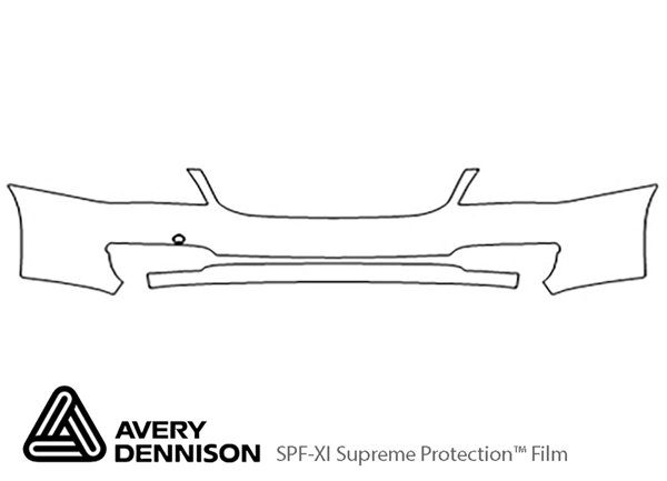 ##LONGDESCRIPTIONNAME2## Avery Dennison Clear Bra Bumper Paint Protection Kit Diagram