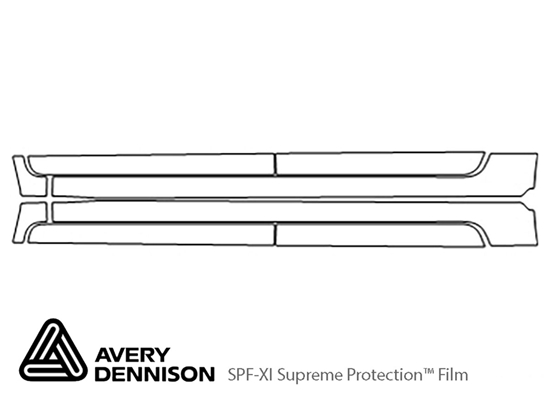 Kia Sedona 2014-2014 Avery Dennison Clear Bra Door Cup Paint Protection Kit Diagram