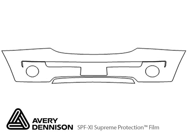 ##LONGDESCRIPTIONNAME2## Avery Dennison Clear Bra Bumper Paint Protection Kit Diagram