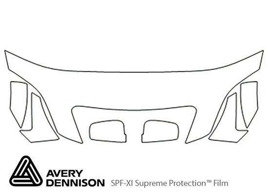 Kia Sorento 2003-2010 Avery Dennison Clear Bra Hood Paint Protection Kit Diagram