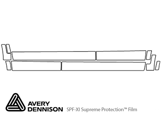 Kia Sorento 2011-2013 Avery Dennison Clear Bra Door Cup Paint Protection Kit Diagram