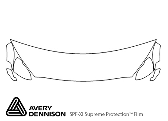 Kia Sorento 2016-2020 Avery Dennison Clear Bra Hood Paint Protection Kit Diagram