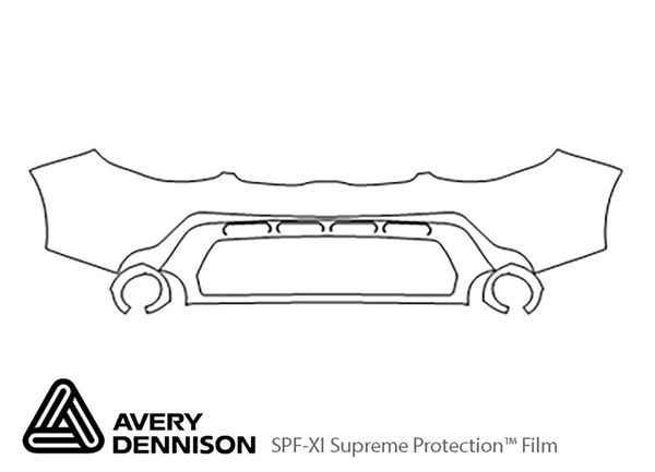 ##LONGDESCRIPTIONNAME2## Avery Dennison Clear Bra Bumper Paint Protection Kit Diagram