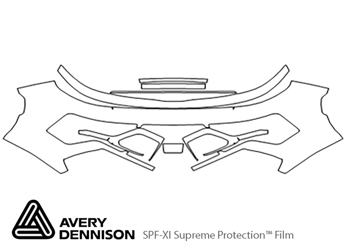 ##LONGDESCRIPTIONNAME2## Avery Dennison Clear Bra Bumper Paint Protection Kit Diagram