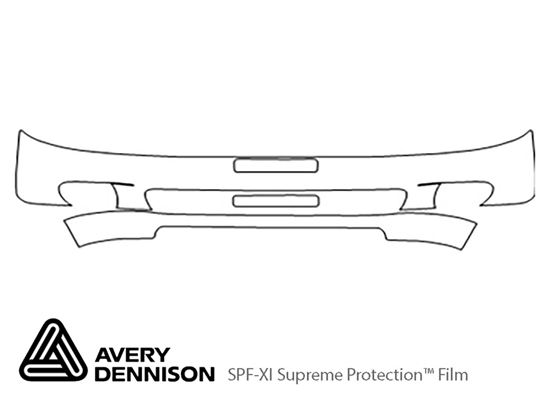 Kia Spectra 2002-2003 Avery Dennison Clear Bra Bumper Paint Protection Kit Diagram