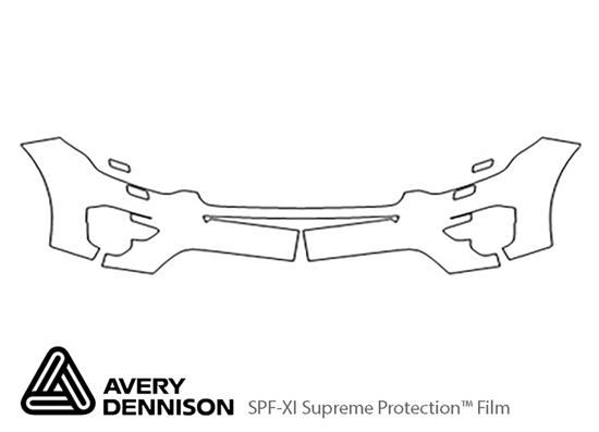 Land Rover Discovery Sport 2015-2020 Avery Dennison Clear Bra Bumper Paint Protection Kit Diagram