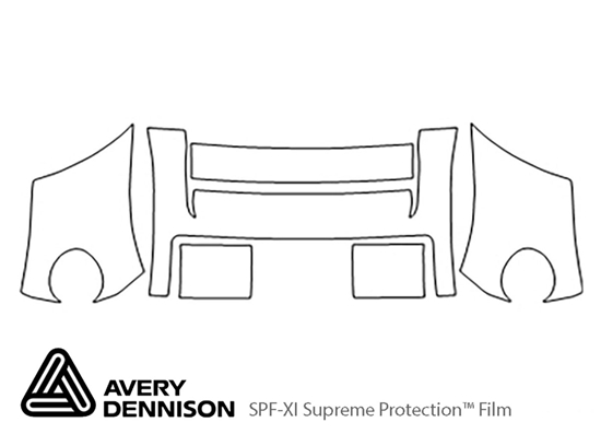 Land Rover Freelander 2004-2005 Avery Dennison Clear Bra Bumper Paint Protection Kit Diagram