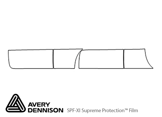 Land Rover Freelander 2004-2005 Avery Dennison Clear Bra Door Cup Paint Protection Kit Diagram