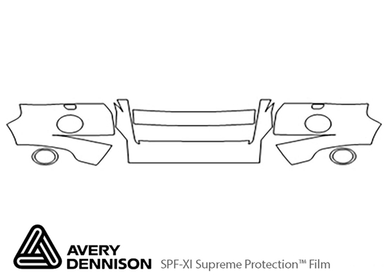 Land Rover LR2 2008-2010 Avery Dennison Clear Bra Bumper Paint Protection Kit Diagram