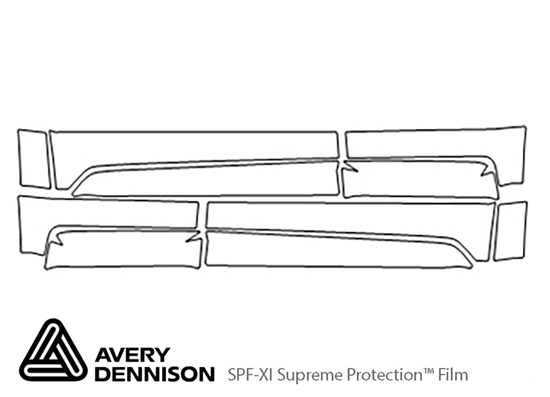 Land Rover LR2 2011-2015 Avery Dennison Clear Bra Door Cup Paint Protection Kit Diagram