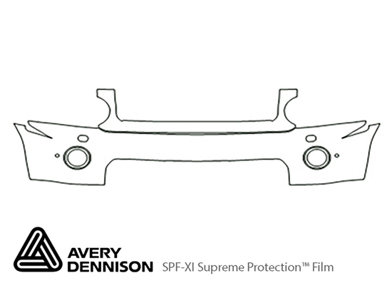 Land Rover LR4 2010-2013 Avery Dennison Clear Bra Bumper Paint Protection Kit Diagram