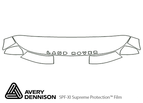 Land Rover LR4 2010-2013 Avery Dennison Clear Bra Hood Paint Protection Kit Diagram