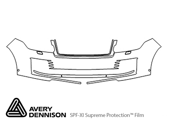 Land Rover Range Rover 2018-2023 Avery Dennison Clear Bra Bumper Paint Protection Kit Diagram