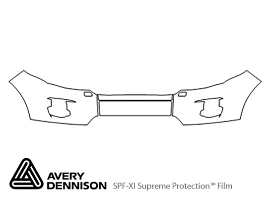 Land Rover Range Rover Evoque 2012-2015 Avery Dennison Clear Bra Bumper Paint Protection Kit Diagram