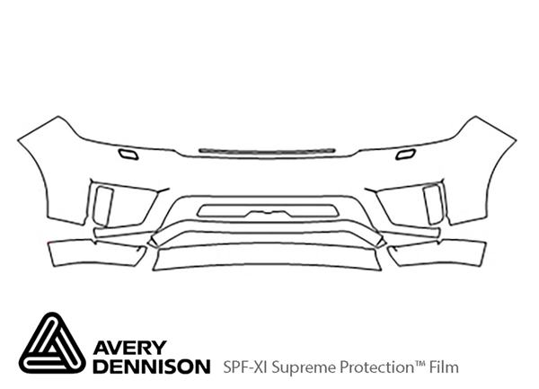 ##LONGDESCRIPTIONNAME2## Avery Dennison Clear Bra Bumper Paint Protection Kit Diagram