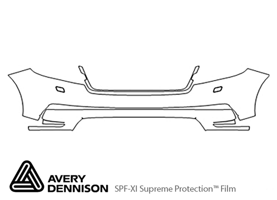 Land Rover Range Rover Velar 2018-2023 Avery Dennison Clear Bra Bumper Paint Protection Kit Diagram