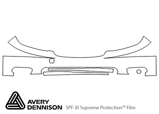 Lexus ES 2002-2003 Avery Dennison Clear Bra Bumper Paint Protection Kit Diagram