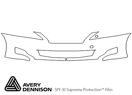 Lexus ES 2007-2009 Avery Dennison Clear Bra Bumper Paint Protection Kit Diagram