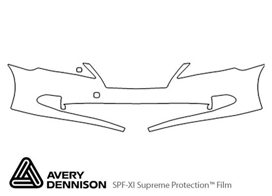 Lexus ES 2010-2012 Avery Dennison Clear Bra Bumper Paint Protection Kit Diagram