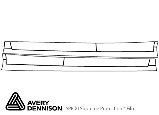 Lexus ES 2019-2024 Avery Dennison Clear Bra Door Cup Paint Protection Kit Diagram