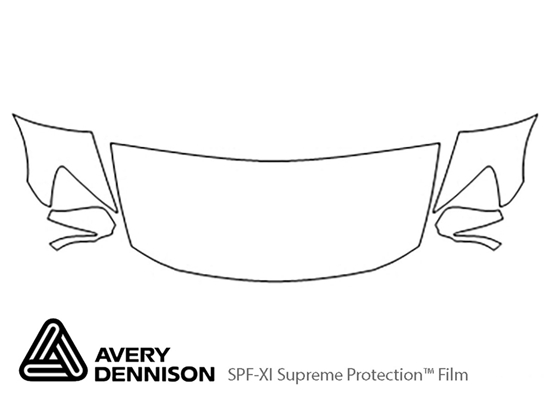 Lexus GS 2007-2012 Avery Dennison Clear Bra Hood Paint Protection Kit Diagram