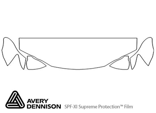 Lexus GS 2013-2015 Avery Dennison Clear Bra Hood Paint Protection Kit Diagram