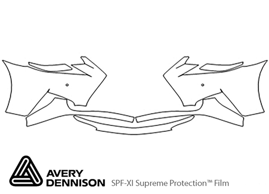 Lexus GS 2016-2020 Avery Dennison Clear Bra Bumper Paint Protection Kit Diagram