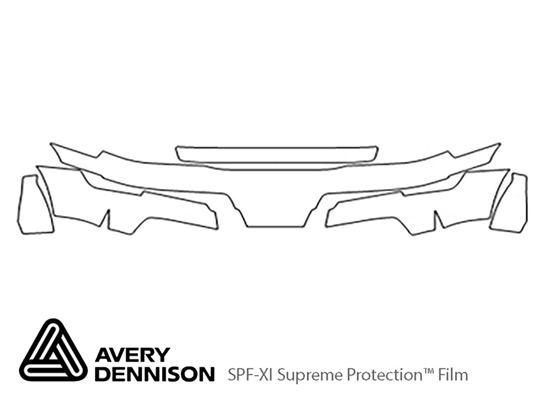 Lexus GX 2003-2009 Avery Dennison Clear Bra Bumper Paint Protection Kit Diagram