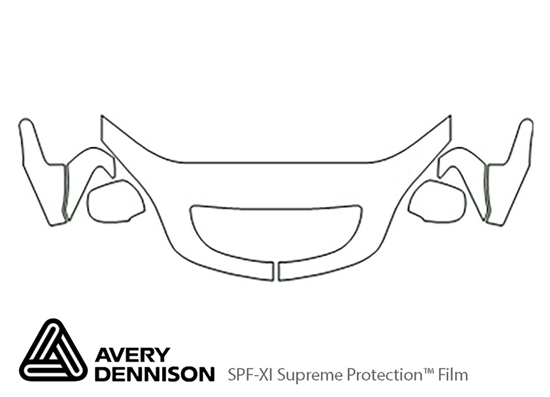 Lexus GX 2003-2009 Avery Dennison Clear Bra Hood Paint Protection Kit Diagram