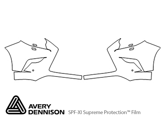 Lexus GX 2014-2023 Avery Dennison Clear Bra Bumper Paint Protection Kit Diagram