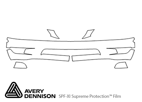 Lexus IS 2001-2005 Avery Dennison Clear Bra Bumper Paint Protection Kit Diagram