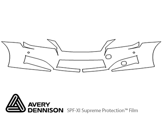 Lexus IS 2009-2013 Avery Dennison Clear Bra Bumper Paint Protection Kit Diagram