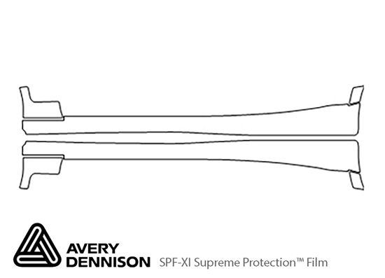 Lexus IS 2014-2020 Avery Dennison Clear Bra Door Cup Paint Protection Kit Diagram