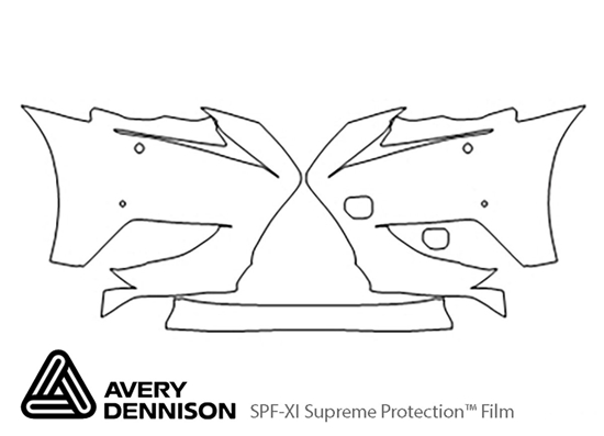 Lexus IS 2016-2020 Avery Dennison Clear Bra Bumper Paint Protection Kit Diagram