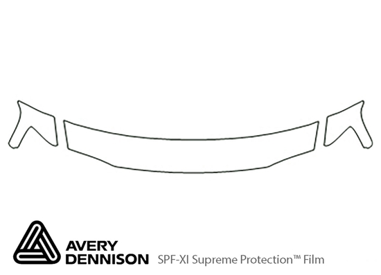 Lexus LS 1997-1997 Avery Dennison Clear Bra Hood Paint Protection Kit Diagram