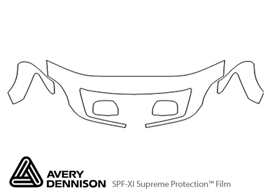 Lexus LS 2004-2006 Avery Dennison Clear Bra Hood Paint Protection Kit Diagram