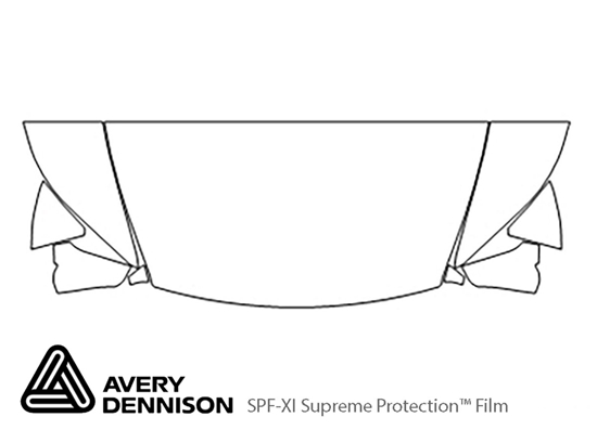 Lexus LS 2013-2017 Avery Dennison Clear Bra Hood Paint Protection Kit Diagram