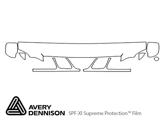 Lexus LX 1998-2002 Avery Dennison Clear Bra Hood Paint Protection Kit Diagram