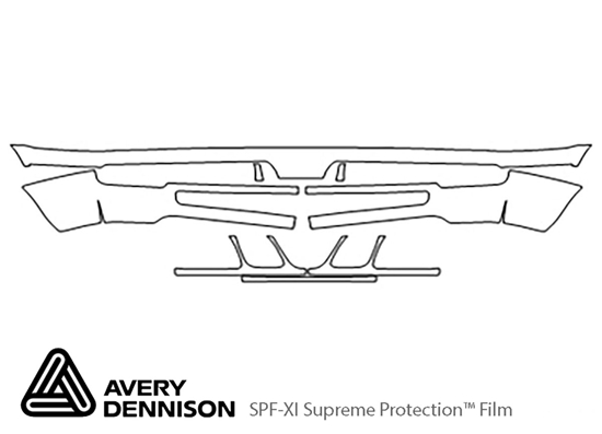 Lexus LX 2003-2007 Avery Dennison Clear Bra Bumper Paint Protection Kit Diagram