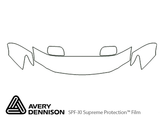 Lexus LX 2008-2012 Avery Dennison Clear Bra Hood Paint Protection Kit Diagram