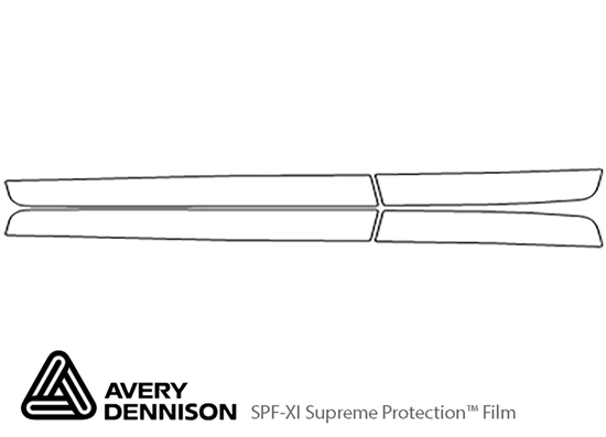 Lexus LX 2016-2021 Avery Dennison Clear Bra Door Cup Paint Protection Kit Diagram