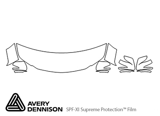 Lexus LX 2016-2021 Avery Dennison Clear Bra Hood Paint Protection Kit Diagram